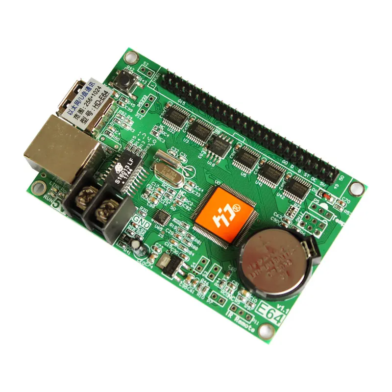 Светодиодный модуль управления монитором huidu порт Ethernet поддержка одноцветного и