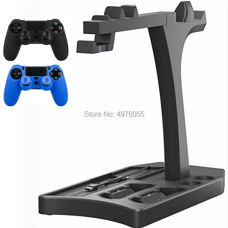 PSVR PS4 Pro Slim зарядки стойка-витрина для демонстрации для PS4 Playstation VR 4 вертикальная подставка, вентилятор, охладитель, контроллер Зарядное устройство концентратора