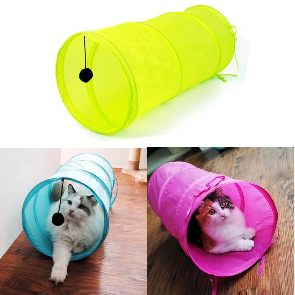50*25 см ПЭТ играет туннель кролик котенок складной кошка складная игрушка длинные