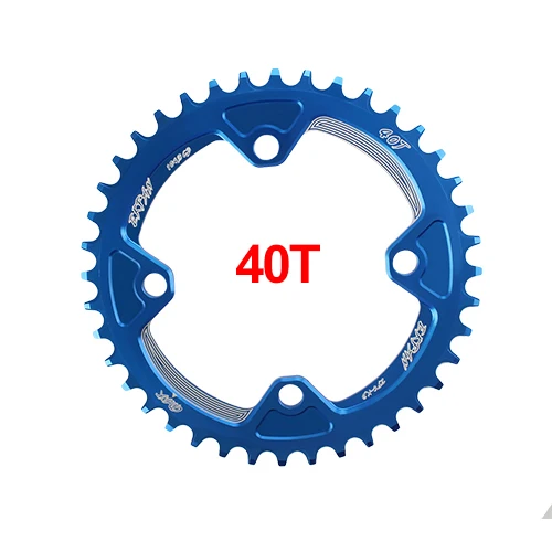 40T Round Blue EKFan 38 T/40 T/42 T/44 T/46 T/48 T/50 T/52 T узкая широкая круглая ведущая звездочка велосипеда 104BCD цепь 7075-T6 MTB велосипед круг шатунная пластина - Цвет: 40T Round Blue