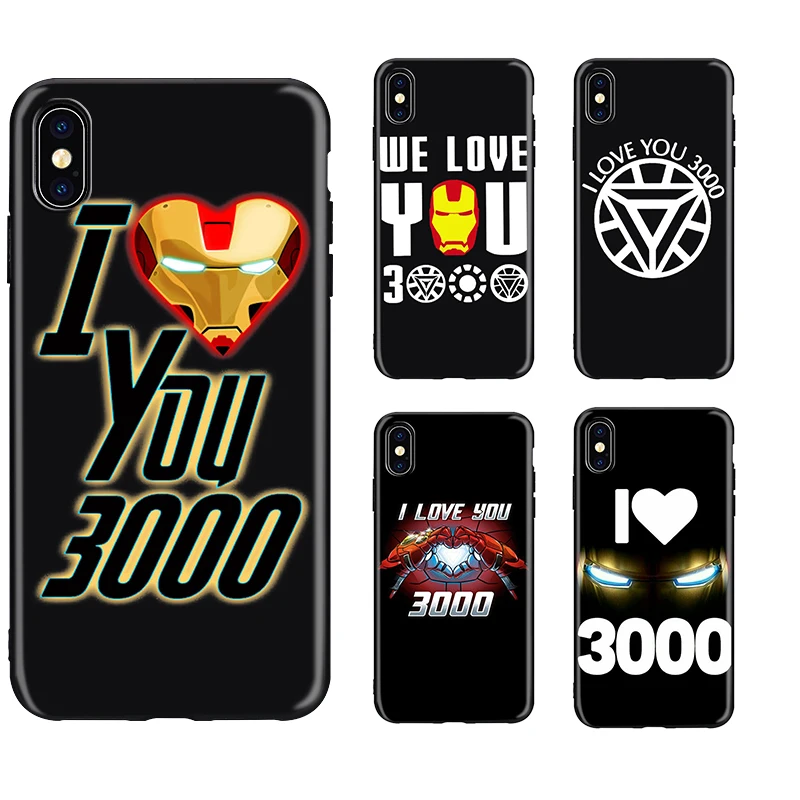 Железный человек I love you 3000 чехол для телефона iPhone X 7 Plus XS Мстители эндшпиль