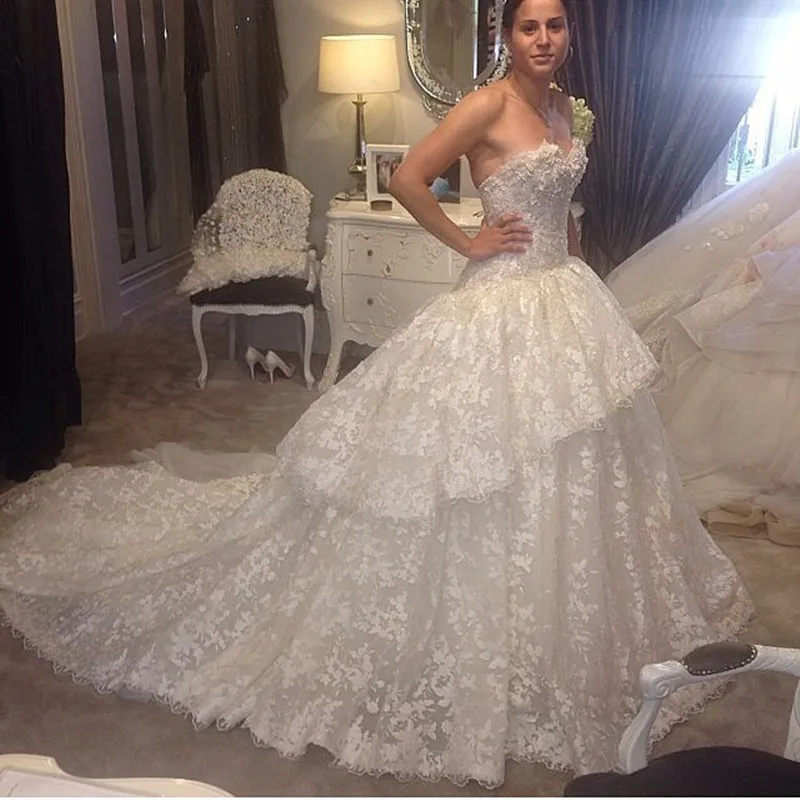Платье vestido de noiva 2020 новый сексуальный Милая Белая красивая аппликация Кружева