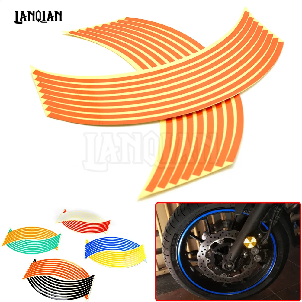 Аксессуары для мотоцикла наклейки на колеса Светоотражающие Обода полоса лента
