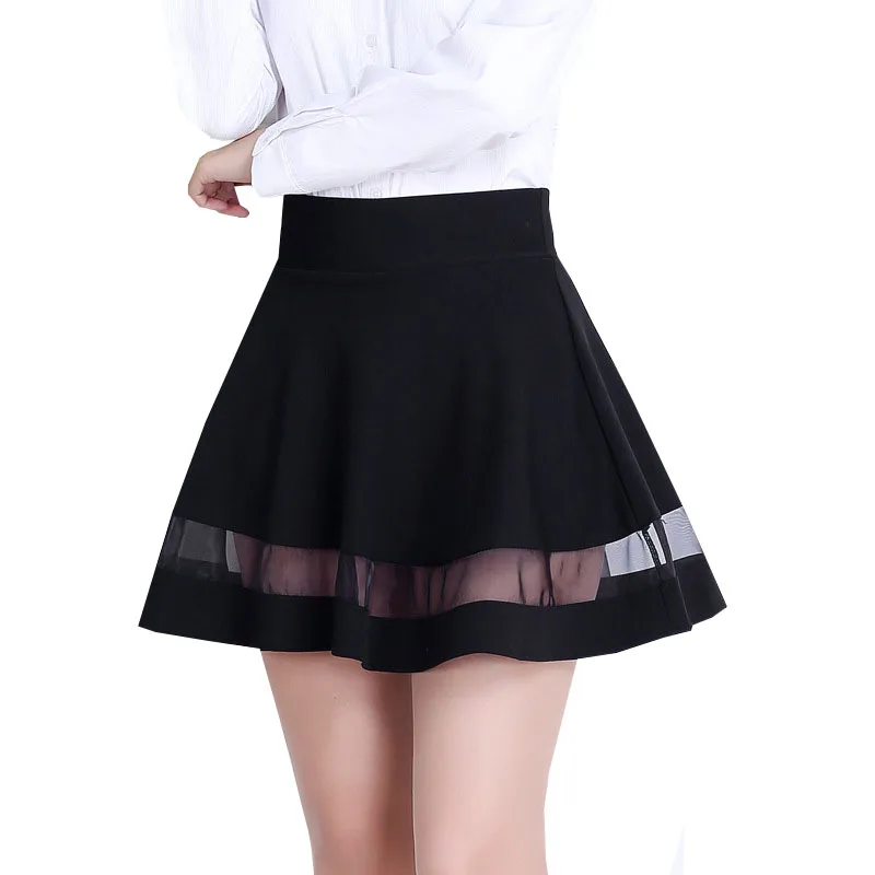 Новинка 2017 стильные юбки с высокой талией Женская сетчатая юбка в стиле пэчворк