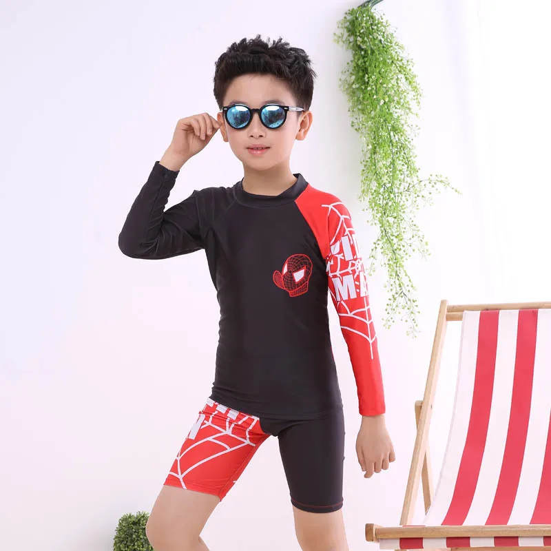 Детский купальный костюм с длинными рукавами для детей подростков купальники