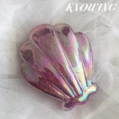 pink Корейская версия девушка Сердце чистая красный гребень в форме ракушки детский массаж портативный воздушная подушка гребень для волос - Цвет: pink