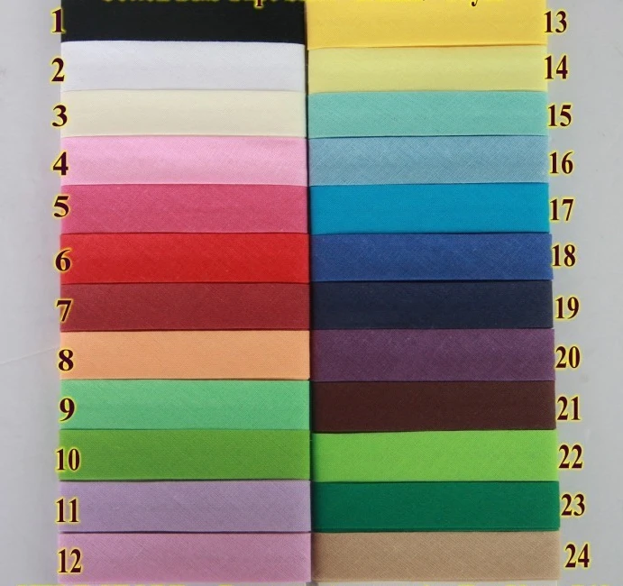 15mm Width Ironed Single Folded Cotton Bias Tape/Bias Binding for Garment, Table Cloth, Quilt, Craft, Sewing, DIY image 2
