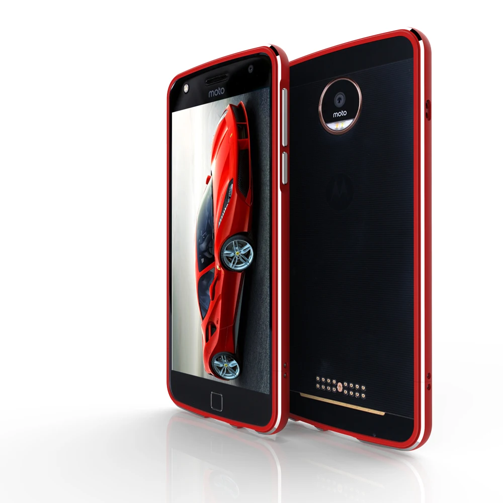 Чехол бампер для Motorola Moto Z2 Play алюминиевая металлическая рамка чехол Z