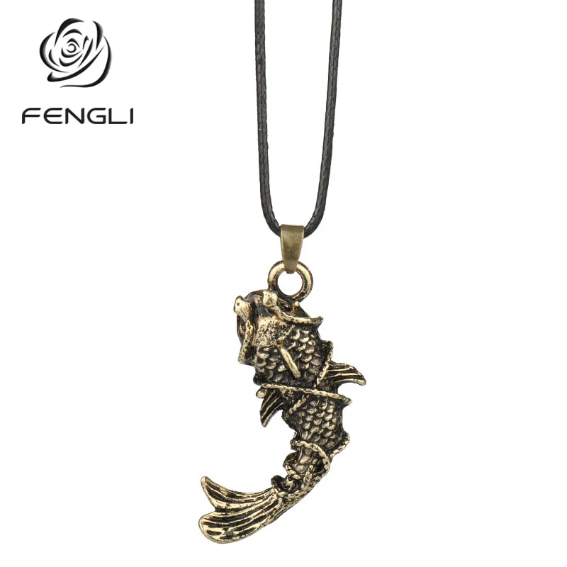 FENGLI винтажные Подвески в виде рыбьей веревки Ретро стиль змея для бровей