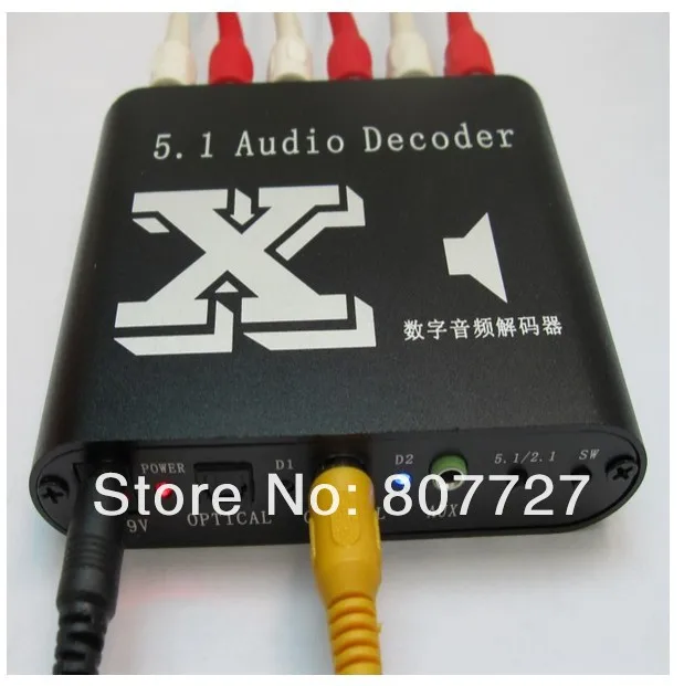 new wholesale free shipping DTS/AC3 Home Theater 5.1 Channel for Audio Decoder SPDIF PS3 |
