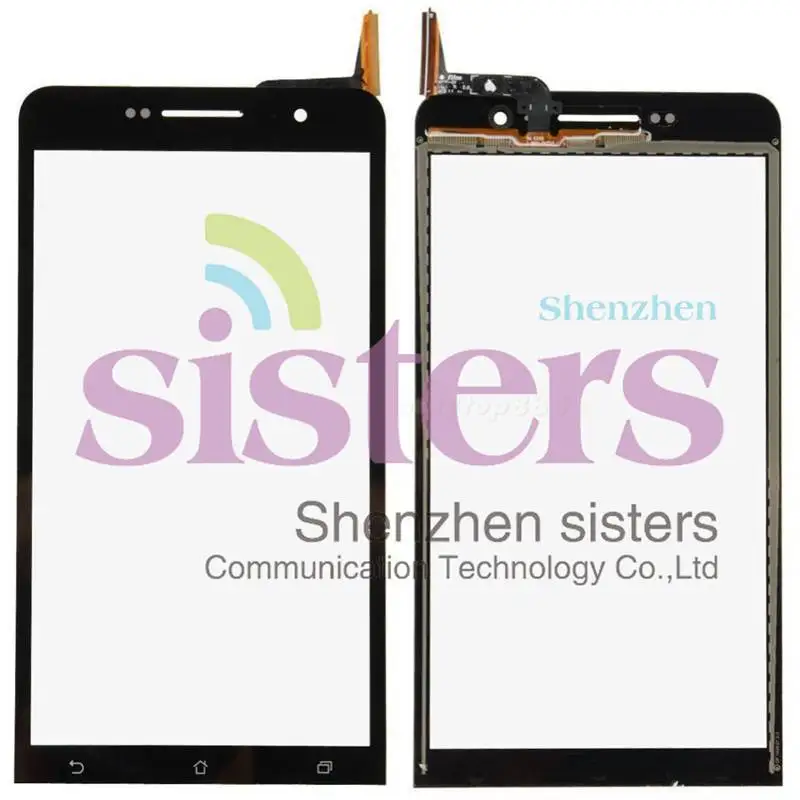 

10Pcs High Quality New Wholesale Black Touch Screen Digitizer Panel Replacement Parts For ASUS Zenfone 6, Free Shipping