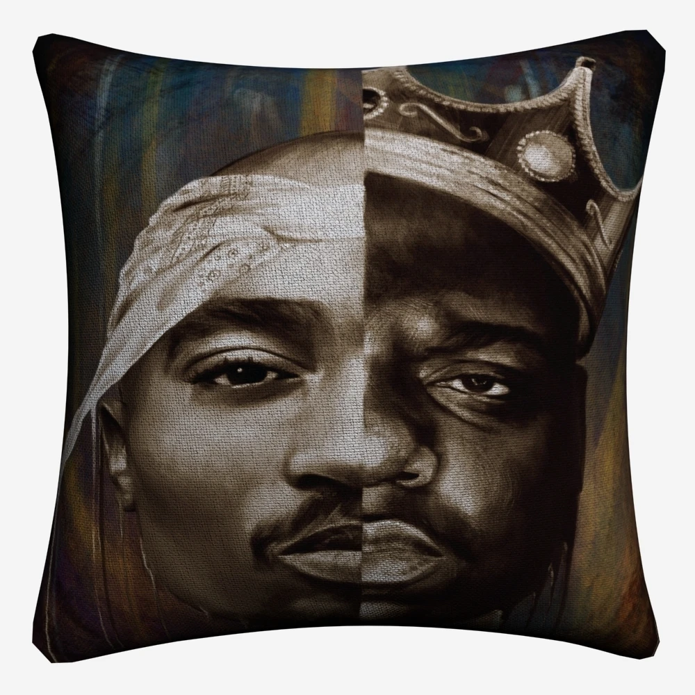 2pac Biggie в стиле "хип-хоп" музыкальная декоративная наволочка для подушки для дивана размером 45*45 см льняная подушка крышка домашний декор Чехлы на диванные подушки, подушки