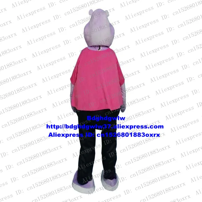 Purple Pink Hippo River Horse Hippopotamus Mascot Costume Adult Cartoon Character Prevalent Prevailing Trade Show Fair zx2500 |