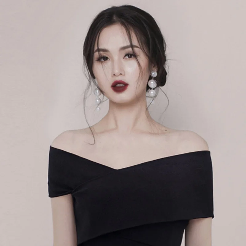 Sexy Off Shoulder Dress Women Hepburn Style Cross V-Neck High Waist Party Sundress 2019 Summer Mini Short Vintage Vestidos | Женская