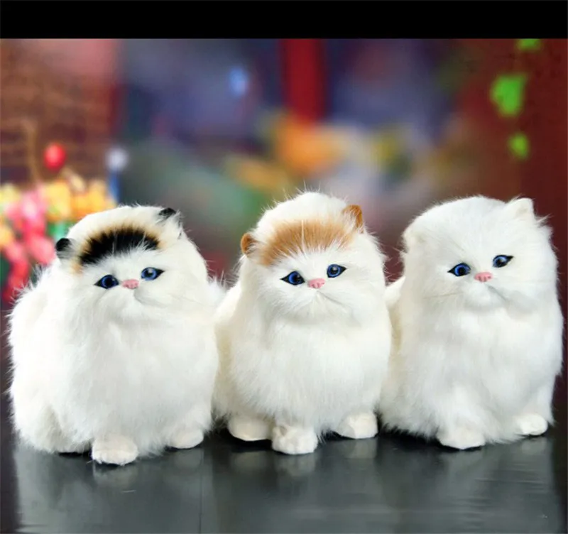 Имитация кошки плюшевые игрушки куклы kawaii кошки плюшевые мягкие игрушки животные куклы для детей дети девочки подарки украшение дома