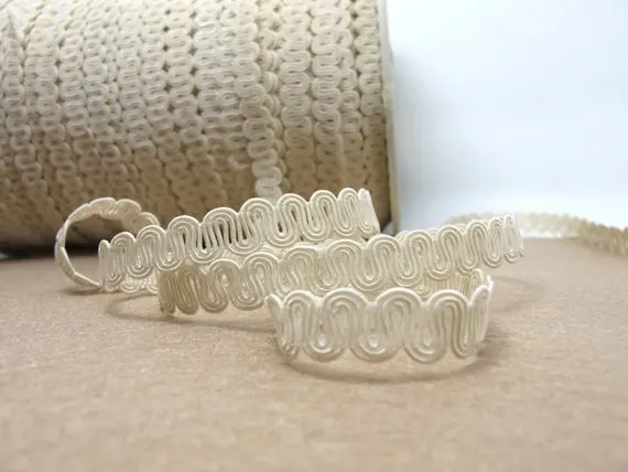 3 ярдов 3/8 дюйма кремовая плетеная отделка французская оплетка прокрутки