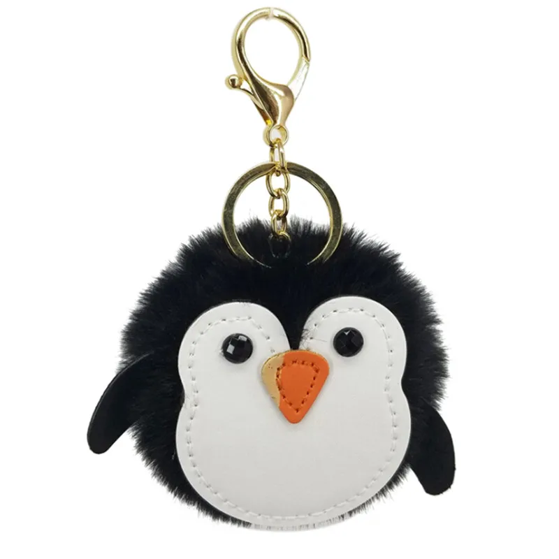 Пушистый шар помпон брелок медведь Пингвин Гиппокамп пушистый искусственный мех