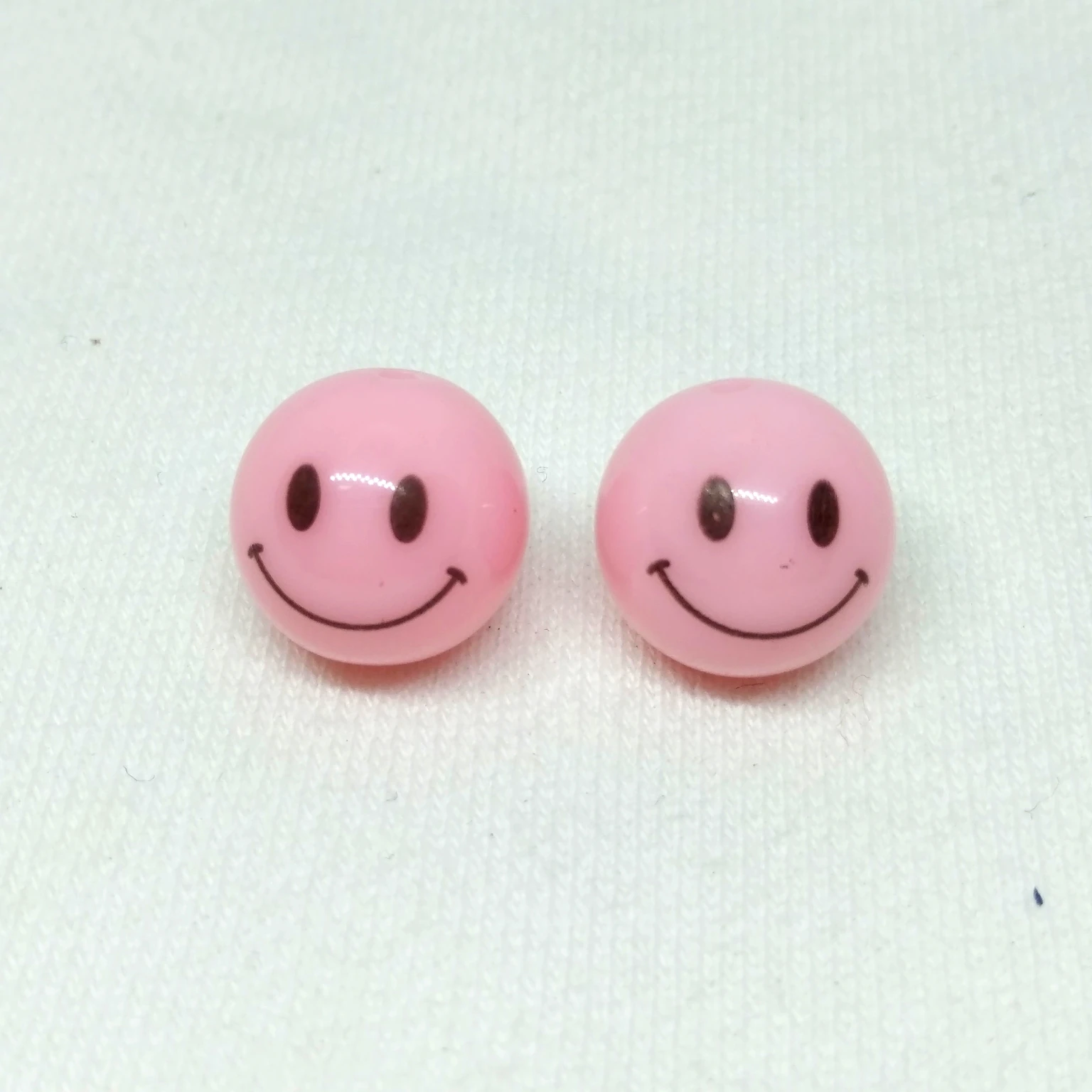 10 шт. 14 мм smiley face узор круглые осветляющие бусины из смолы, браслет серьги аксессуары для изготовления украшений, популярный