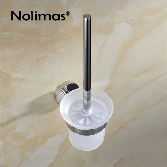 Toilet Brush Holder SUS 304, нержавеющая сталь, набор аксессуаров для ванной комнаты, хромированный полированный держатель для зубных щеток, держатель для бумаги, держатель для полотенец, аксессуары для ванной комнаты - Цвет: Toilet Brush Holder