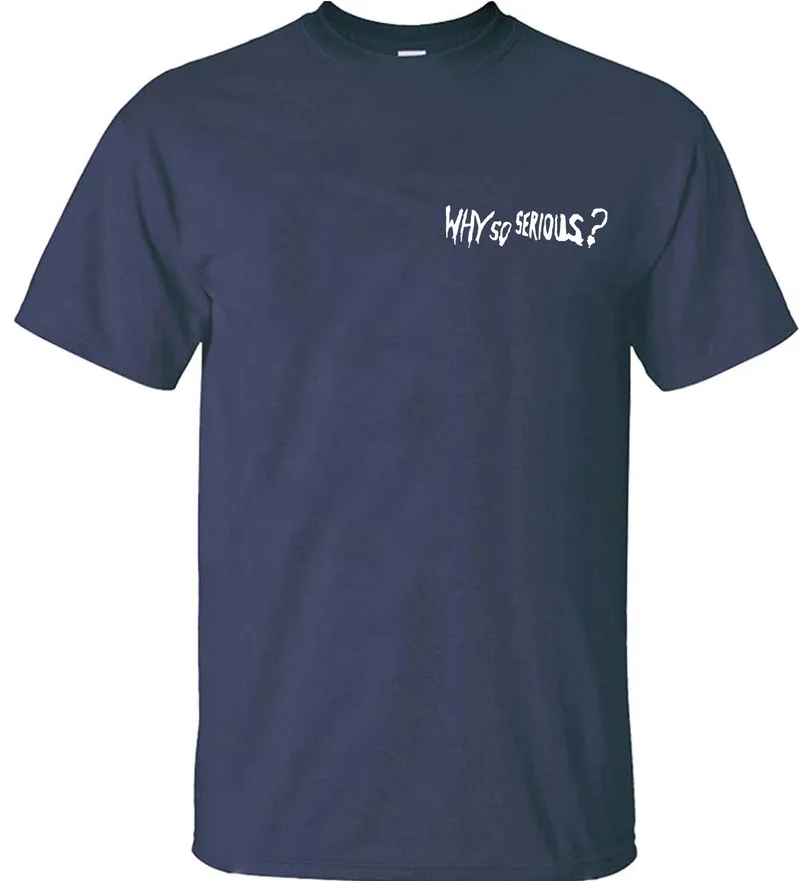 T Shirt Printing Design Why So Serious Fashion Round Neck Slim Casual Men Pure Color | Мужская одежда