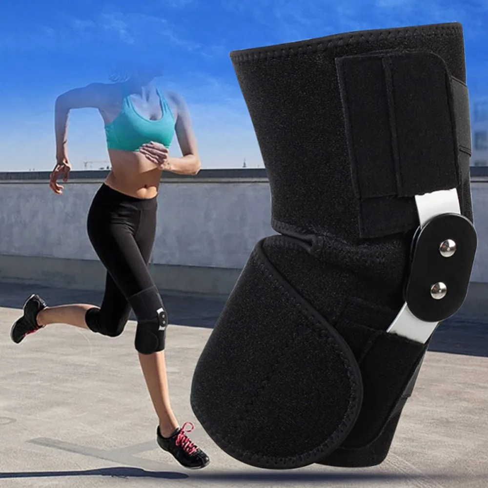 

Adjustable Pressurized Knee Brace Knee Support with Side Stabilizers for Recovery Aid Patellar Tendon Arthritis Basketball Pads