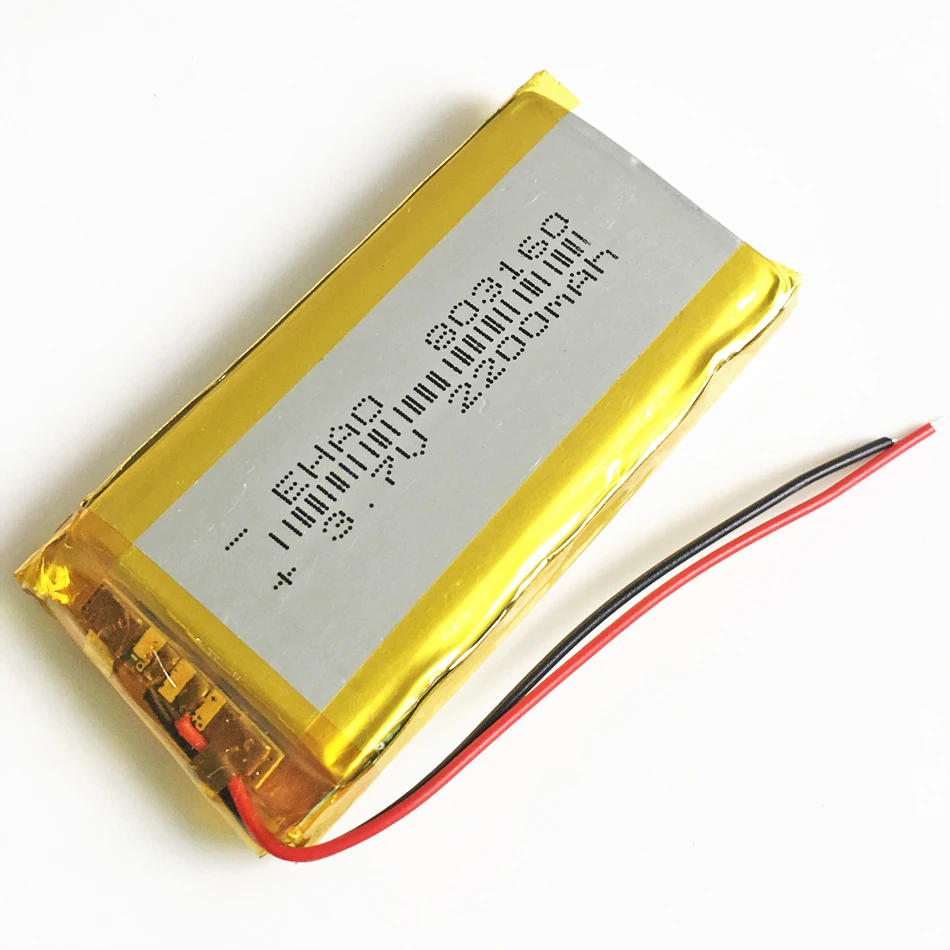 3 7 V 2200mAh полимерный литиевый литий аккумулятор 803160 для GPS PSP PAD MID DVD Мобильный