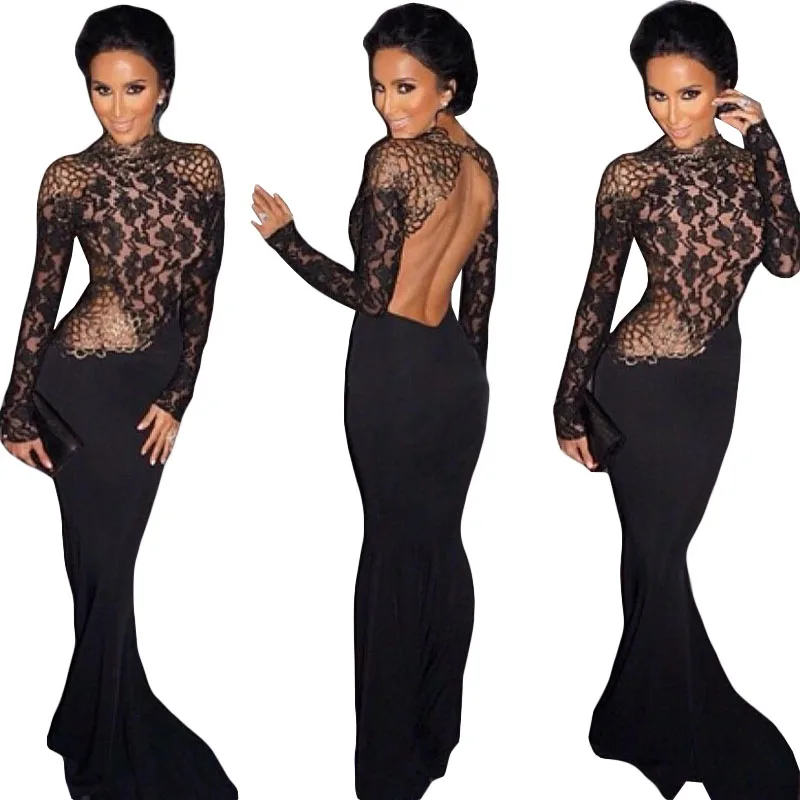 Оптовая продажа 2016 женское блестящее длинное вечернее платье с открытой спиной и