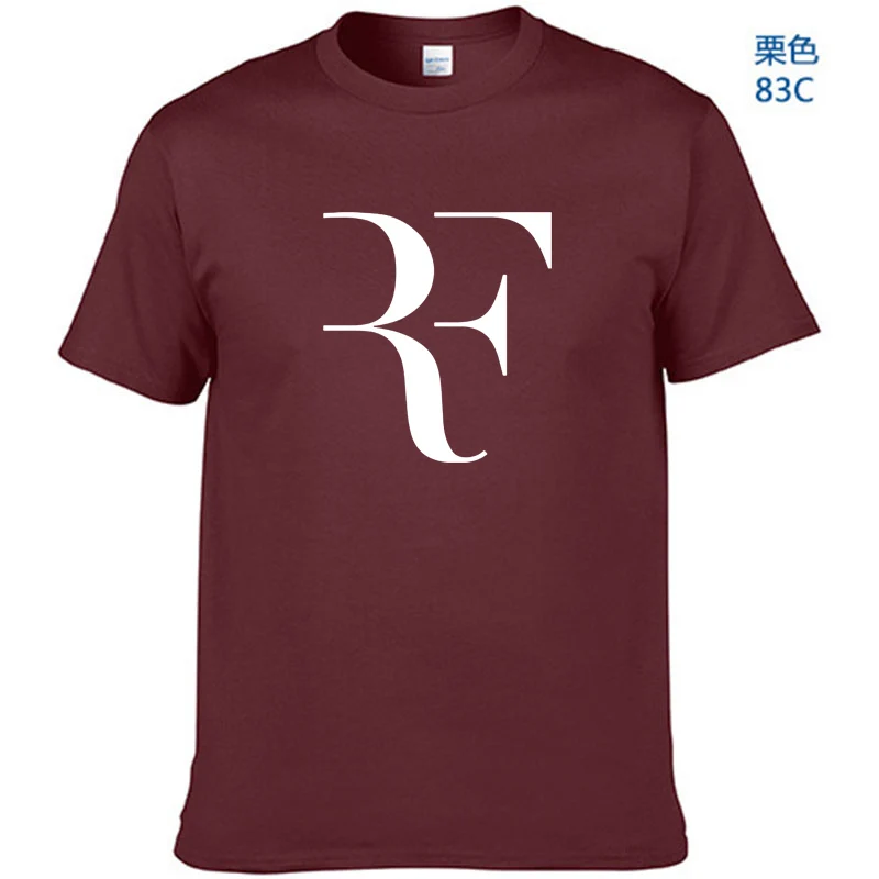 Летняя модная футболка с буквенным принтом Мужская футболка для фитнеса Roger Federer Homme уличная хлопковая Футболка в стиле хип-хоп