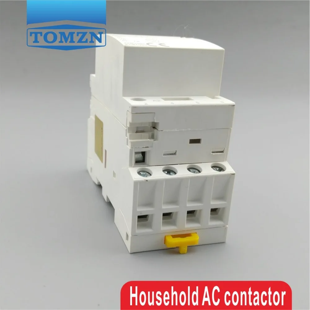 TOCT1 4P 25A 220 V/230 V 50/60HZ Din rail бытовой ac Контактор В соответствии с стандартом 4NO
