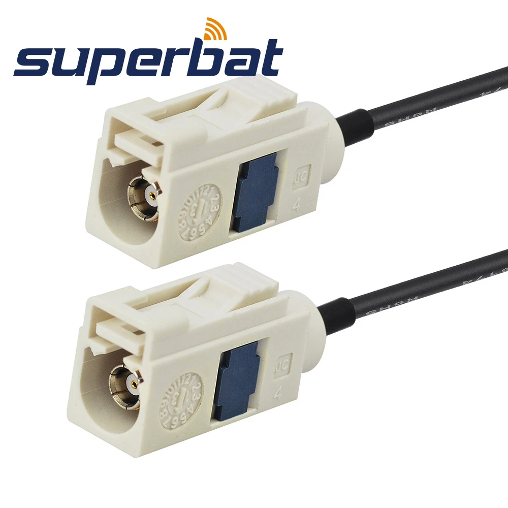 Superbat Fakra B Женский Джек Прямой к Jack прямой кабель Пигтейл RG174 &quotB&quot 15 см