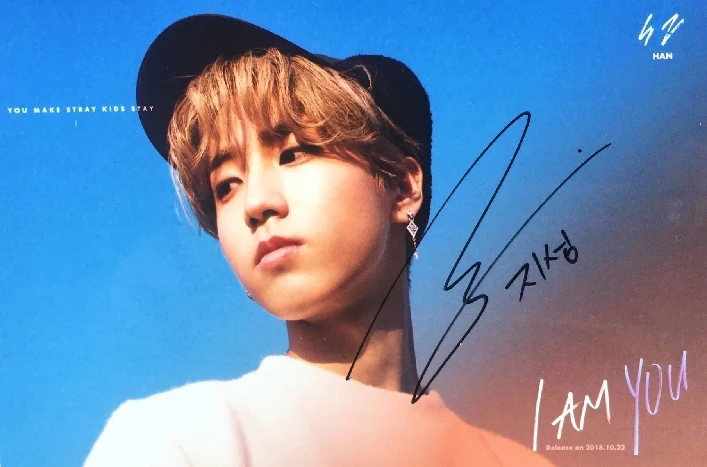 Ручная надпись Stray Kids HAN фото с автографом I AM YOU K POP 5*7 коллекция 102018A|Открытки и