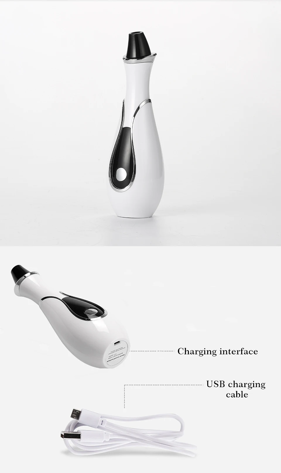 Vase Shape Blackhead Vacuum Suction Noily Pore Vacuum Cleaner Facial Blackhead Acne Removal Tools Photon Rejuvenation Skin
