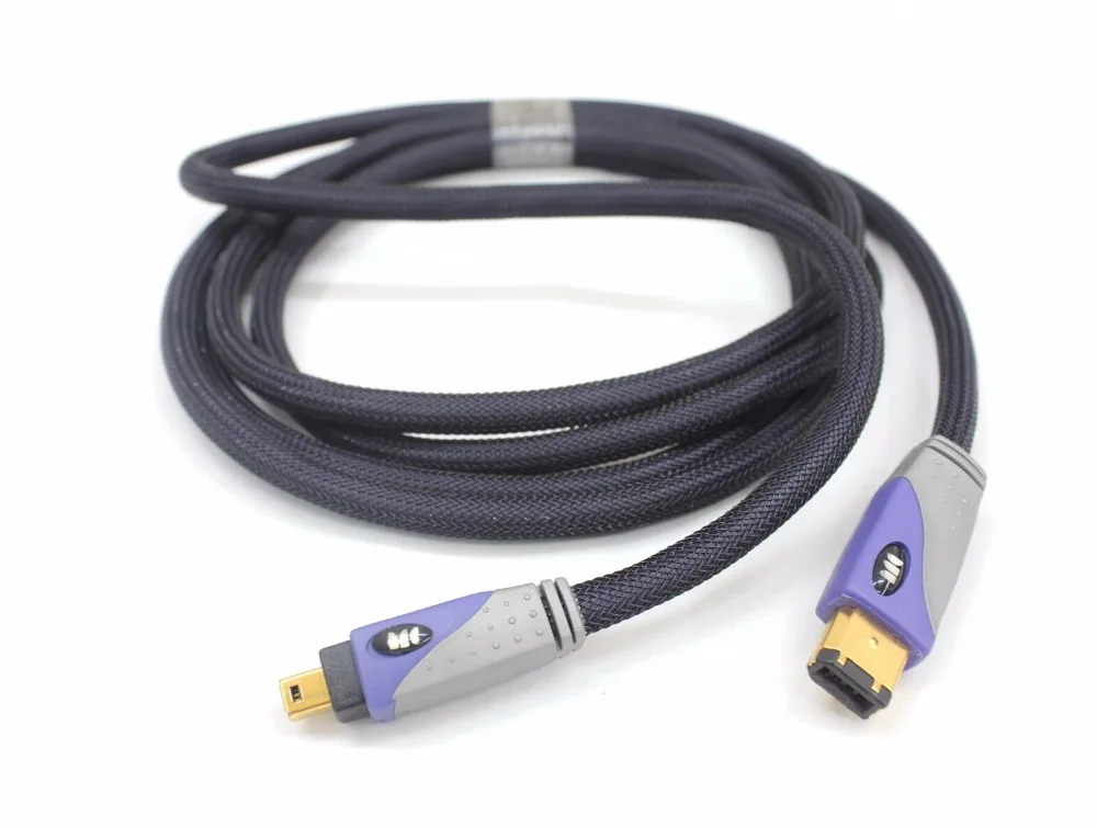 Оплетенный цифровой кабель Firelink 4 pin to 6 pin FireWire Audio Cable 7 ft.