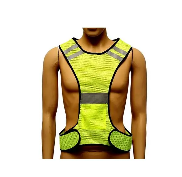 Флуоресцентный желтый оранжевый светоотражающий жилет с высокой видимостью