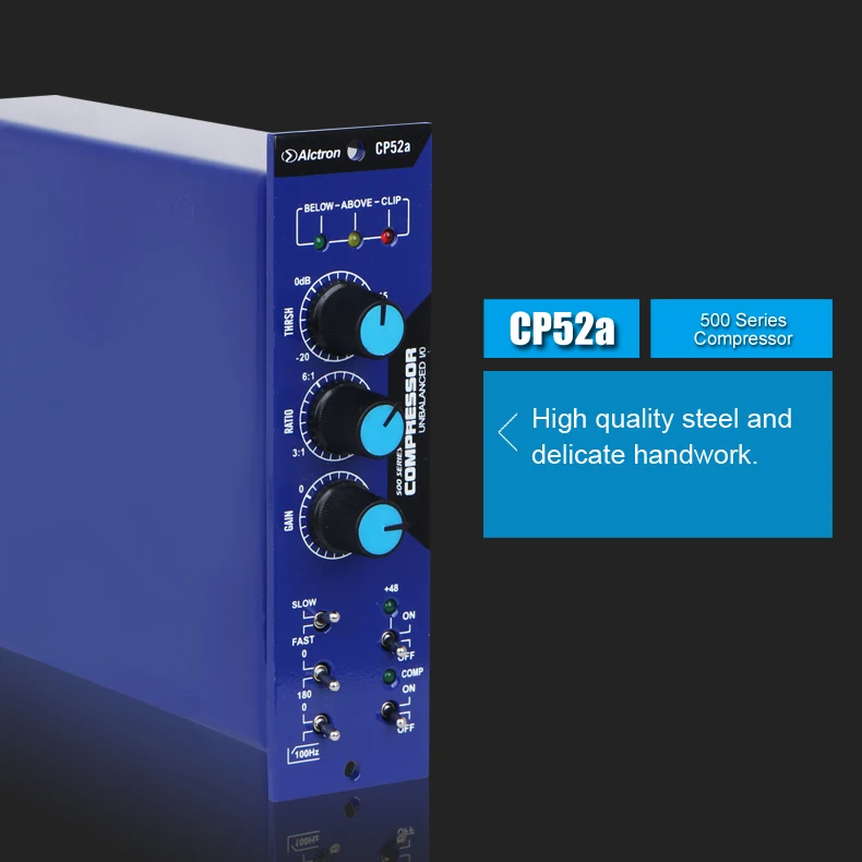 Alctron CP52a компрессор/ограничитель с режимами сжатия и комплексным измерением для записи профессиональный микрофонный предусилитель