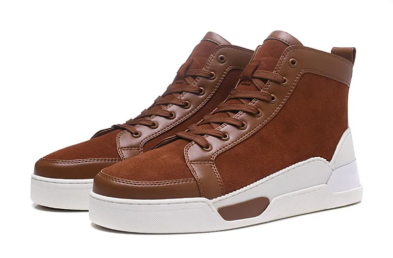 Лидер продаж зимняя из коричневой замши в стиле Для мужчин модные туфли для