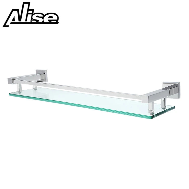 Polished Chrome Alise SUS 304, полки из нержавеющей стали для ванной комнаты, стеклянная полка для душа, настенное крепление для душа Caddy - Цвет: Polished Chrome