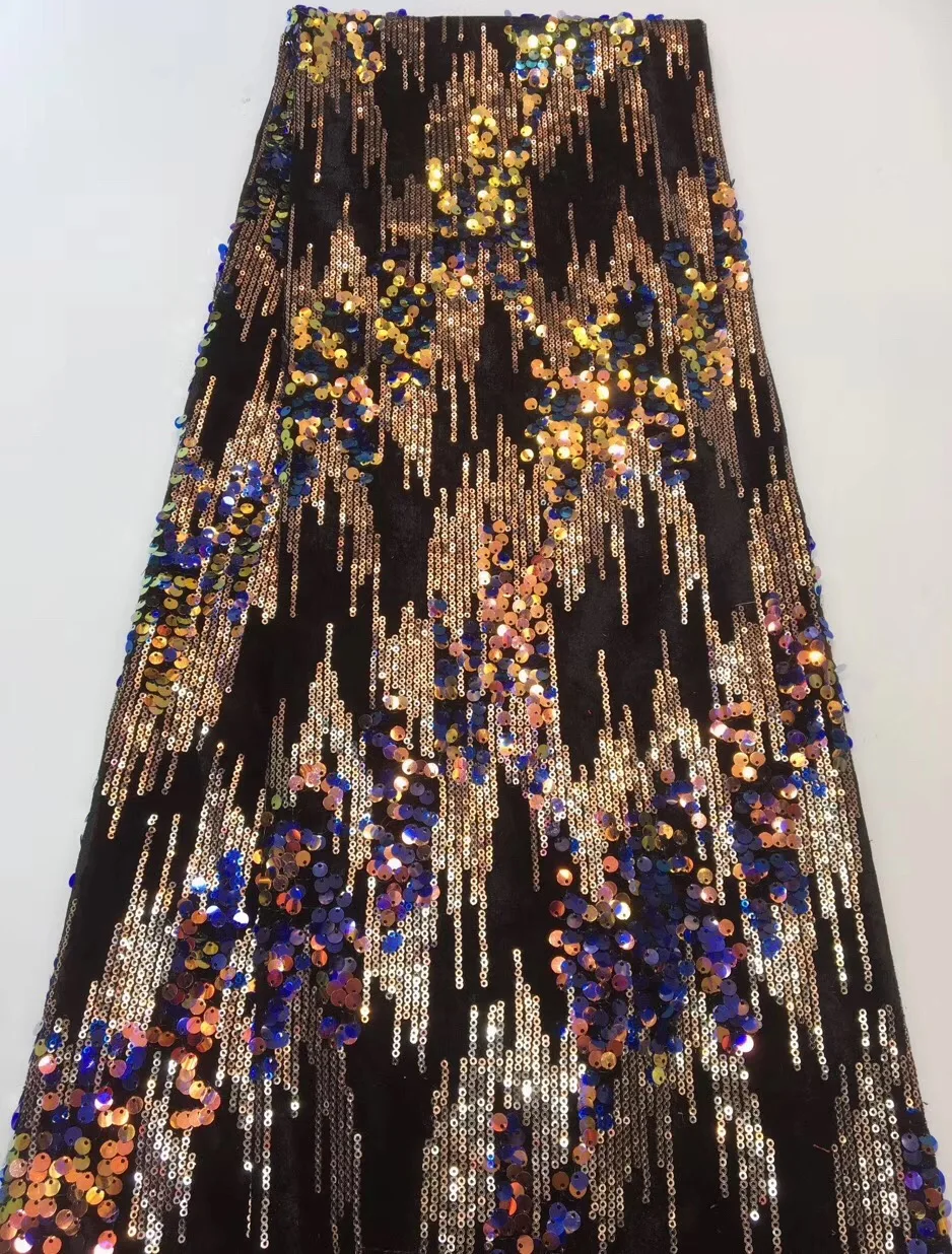 Кружевные ткани с блестками кружевные разноцветными листьями модные