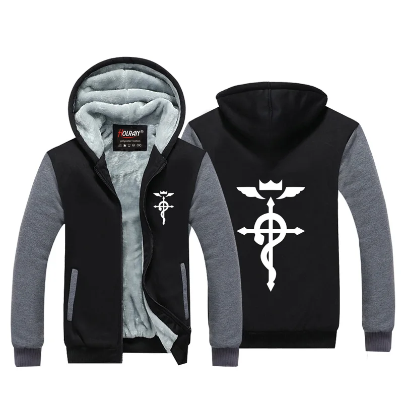 

Утепленная зимняя флисовая куртка Эдвард Элрик с драконом-крестом, пальто со змеиным принтом, цветная Толстовка