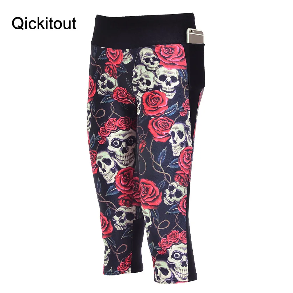 Модные сексуальные женские брюки с 7 точками леггинсы черные большие красные