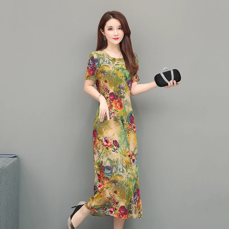 Платье женское винтажное повседневное с принтом | Женская одежда