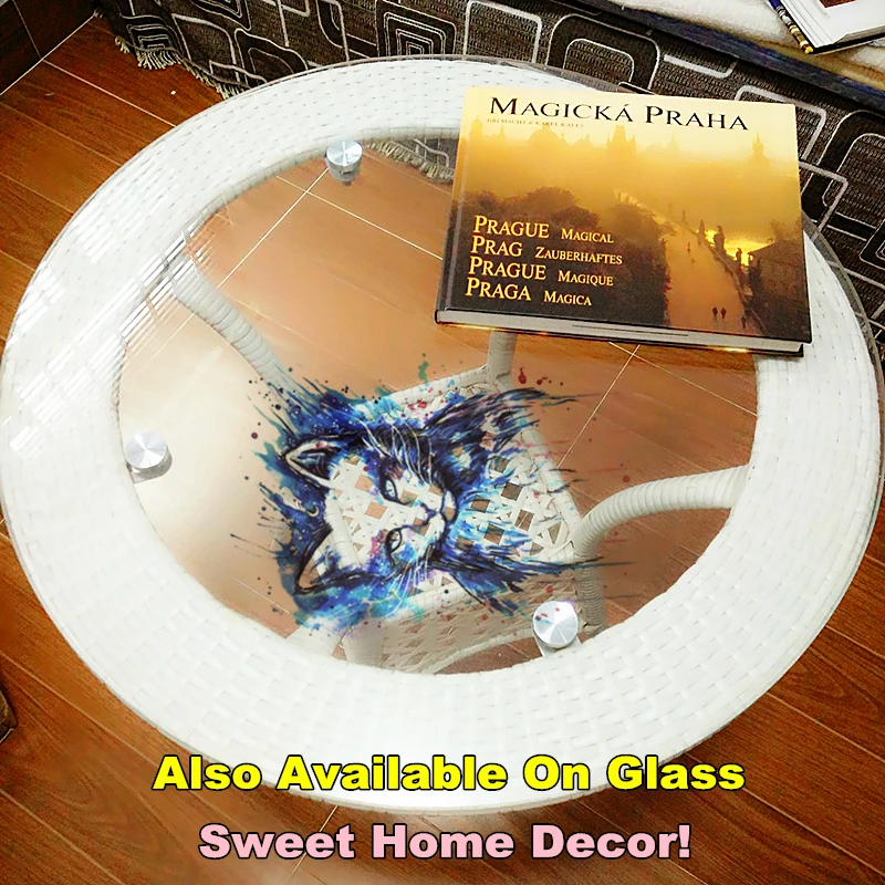 SHNAPIGN Милая синяя кошка временная татуировка боди-арт флэш-Татуировка наклейка s