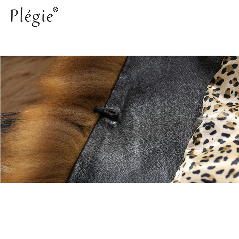 Plegie 6XL размера плюс с изображением леопарда искусственным мехом пальто 2018