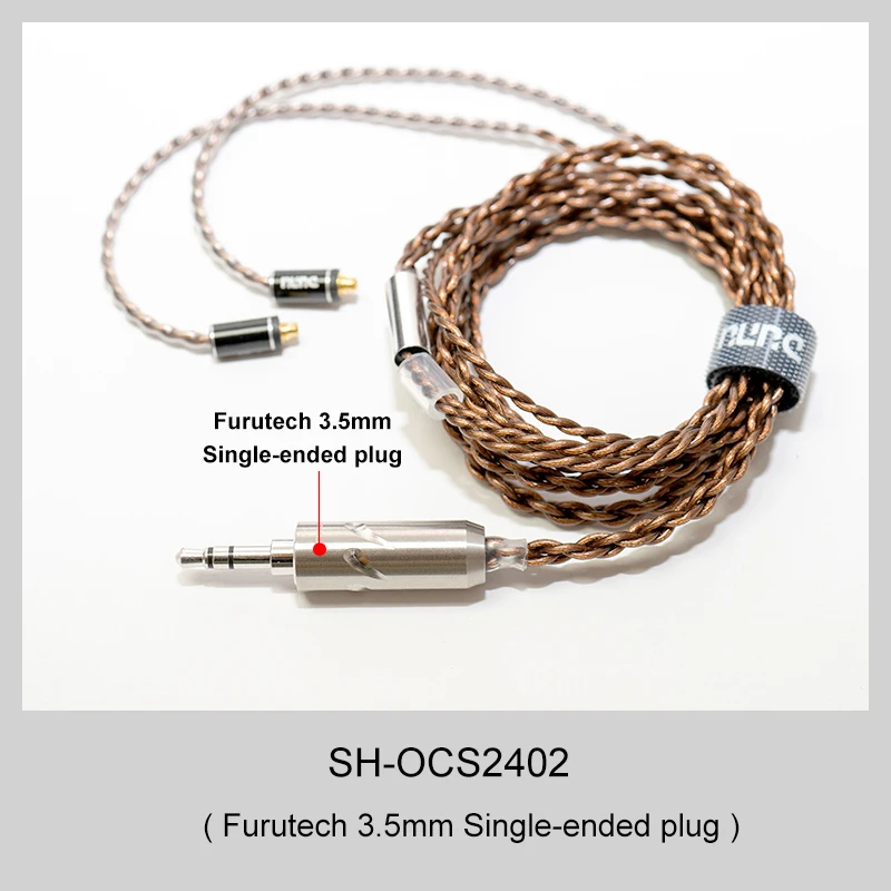 SH-OCS2402 3.5mm Dunu Стандартный 2,5 мм 3,5 мм 4,4 мм MMCX японский Furutec сбалансированный кабель для наушников для Shure/UE/SONY/JVC/DK3001/Falcon-C - Цвет: SH-OCS2402 3.5mm