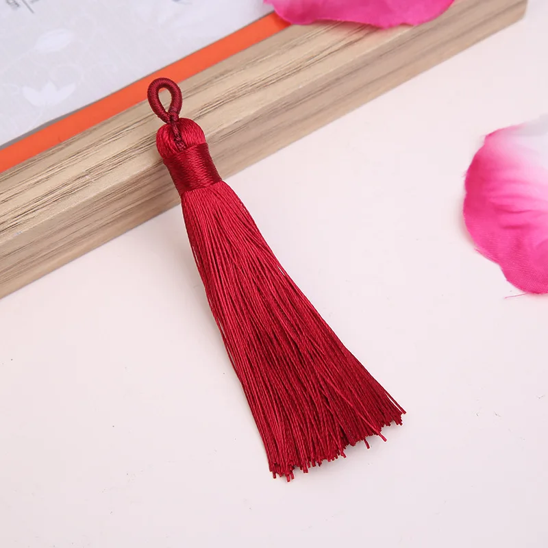 10pcs/lot 7cm Silk Tassel Fringe Sewing Cord Trim Key Tassels for DIY Earring Necklace Making Findings Accessories Party | Украшения и