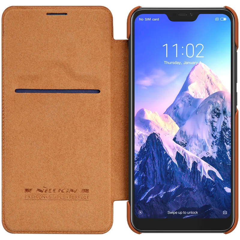 Чехол для mi A2 Lite винтажный флип чехол из искусственной кожи жесткая задняя панель