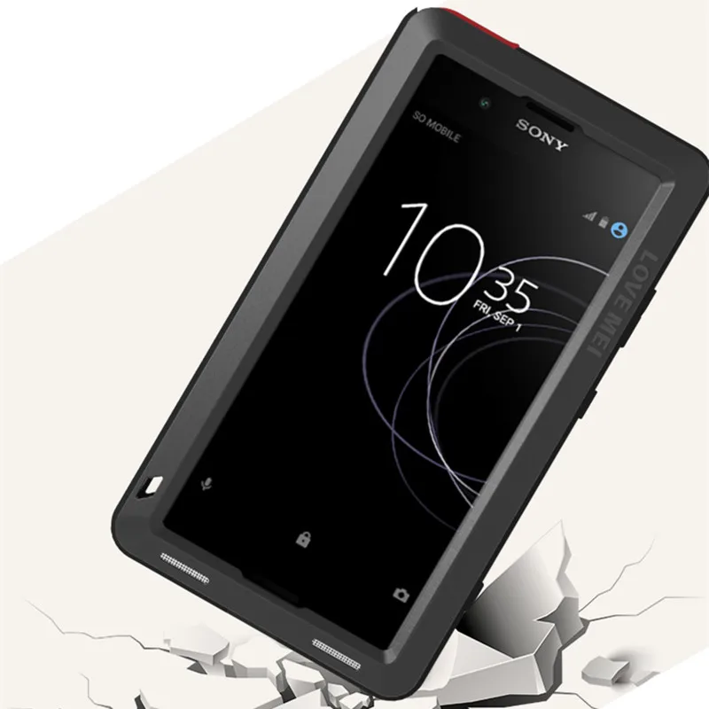 LOVEMEI мощный металлический водонепроницаемый чехол для Sony Xperia xa1 Plus Полный корпус