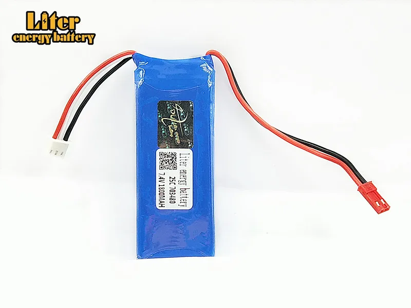 7 4 В 1800 мАч Lipo батарея для WLtoys V323 пульт дистанционного управления лодки RC 703480 25c JST