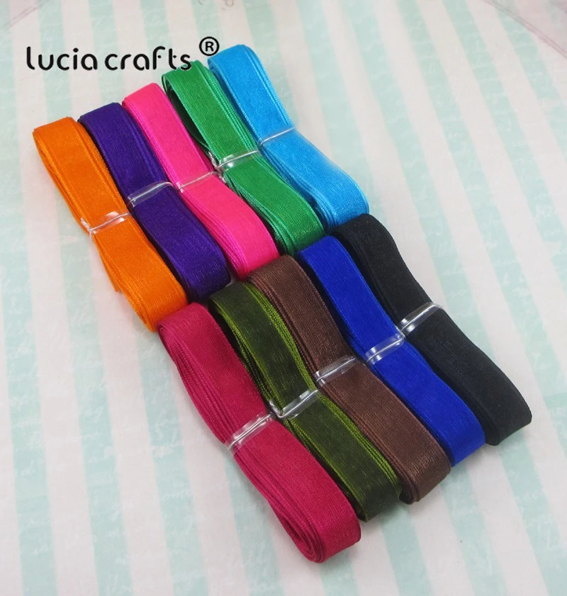 Lucia crafts 10/15/20 мм смешанные цвета лента из органзы для упаковки и банта 30y/Лот, 3y/цвет P0204