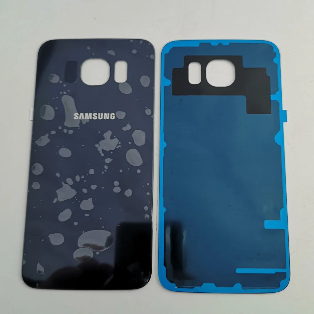 Для samsung Galaxy S6 G920F G920 SM-G920F G9200 задняя крышка батарейного отсека задняя стеклянная крышка Корпус Замена чехол+ наклейка